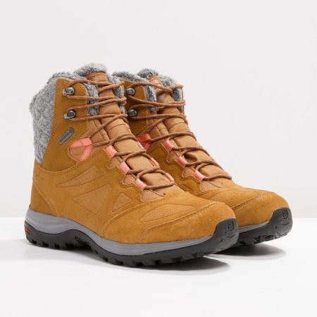 Buty Trekkingowe Damskie Salomon ELLIPSE WINTER GTX Żółte - PL 0-ZXVY